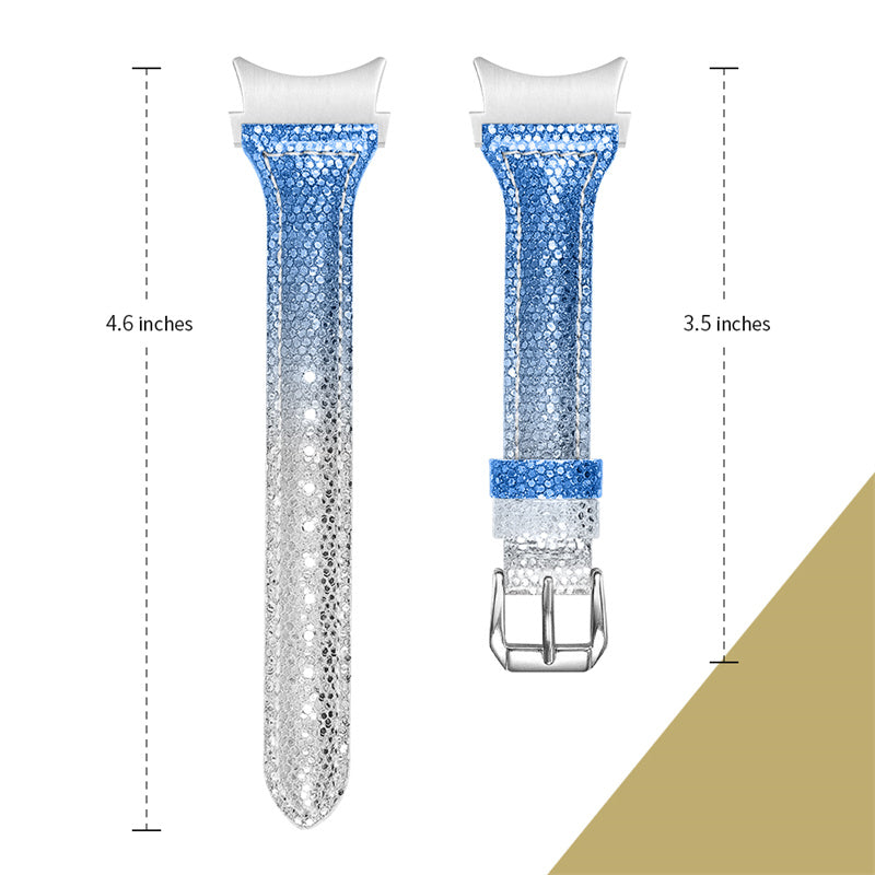 For Samsung Galaxy Watch 5 40mm 44mm Watch 5 Pro 45mm Gradient Color Watch Band Soft Strap Cowhide Leather Replacement Strap For Samsung Galaxy Watch 5 40mm 44mm Watch 5 Pro 45mm Gradient Color Watch Band Soft Strap Cowhide Leather Replacement Strap